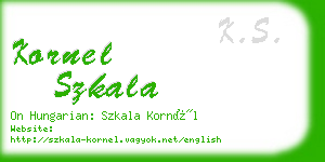 kornel szkala business card